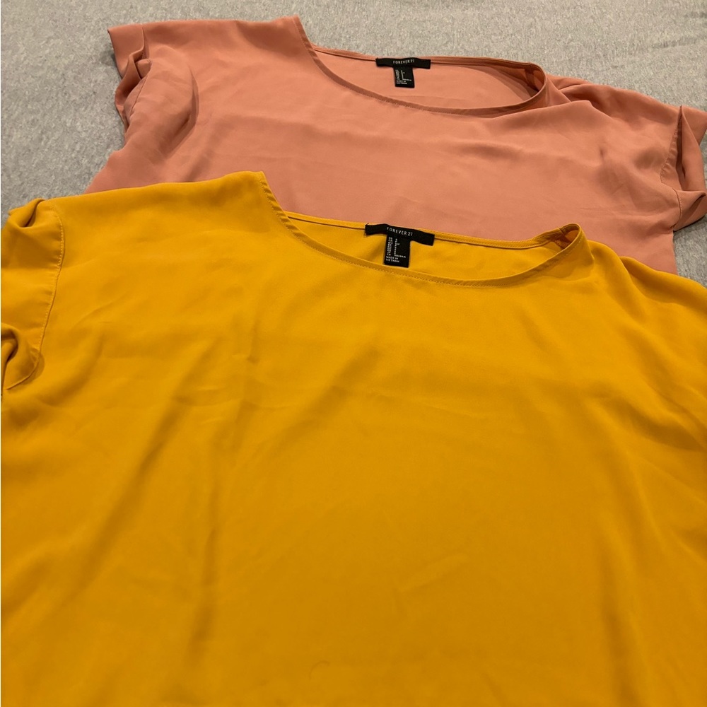 Pink & Yellow Forever 21 Blouse - Picture 2 of 3